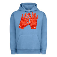 Pigment Pebble Blue receiver gloves fa element 1 Urban Hoodie - FaDigitalArtStudio