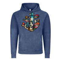 Vintage Denim serape cactus Vintage Hoodie - JahusDesignShop