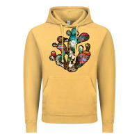 Vintage Mustard serape cactus Vintage Hoodie - JahusDesignShop