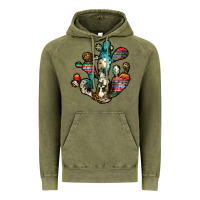 Vintage Olive serape cactus Vintage Hoodie - JahusDesignShop