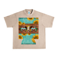 French Oak mom hereford cattle sunflowers on tooled leather regular can cooler Urban Heavy Tee - BarkalooDesign