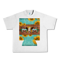 Lunar Rock mom hereford cattle sunflowers on tooled leather regular can cooler Urban Heavy Tee - BarkalooDesign