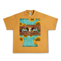 Peanut Butter mom hereford cattle sunflowers on tooled leather regular can cooler Urban Heavy Tee - BarkalooDesign