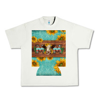 Pistachio mom hereford cattle sunflowers on tooled leather regular can cooler Urban Heavy Tee - BarkalooDesign