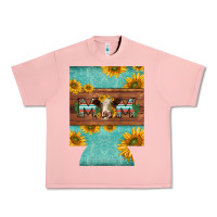 Salmon mom hereford cattle sunflowers on tooled leather regular can cooler Urban Heavy Tee - BarkalooDesign