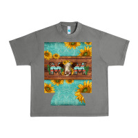 Tornado mom hereford cattle sunflowers on tooled leather regular can cooler Urban Heavy Tee - BarkalooDesign