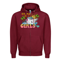 Burgundy oh ship it's a girls trip Zipper Hoodie - LillyAllenDesigns