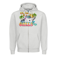 Dove Grey oh ship it's a girls trip Zipper Hoodie - LillyAllenDesigns