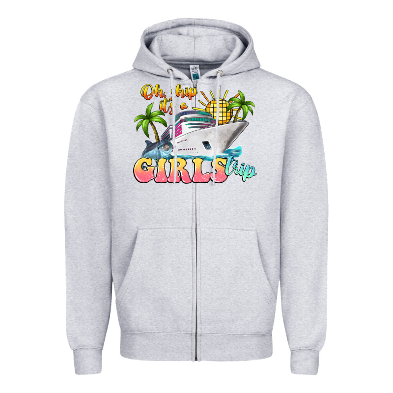 Oh Ship It's A Girls Trip Zipper Hoodie by LillyAllenDesigns | Teevron