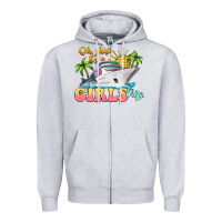 Heather Grey oh ship it's a girls trip Zipper Hoodie - LillyAllenDesigns