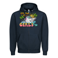 Navy oh ship it's a girls trip Zipper Hoodie - LillyAllenDesigns