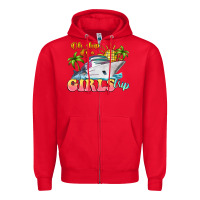 Red oh ship it's a girls trip Zipper Hoodie - LillyAllenDesigns