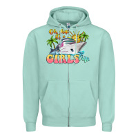 Seafoam oh ship it's a girls trip Zipper Hoodie - LillyAllenDesigns