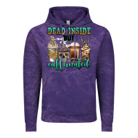 Cloud Purple dead inside but caffeinated skeleton coffee cups Vintage Hoodie - Jasminsmagicworld
