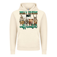 Vintage Artic dead inside but caffeinated skeleton coffee cups Vintage Hoodie - Jasminsmagicworld