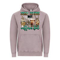 Vintage Zinc dead inside but caffeinated skeleton coffee cups Vintage Hoodie - Jasminsmagicworld