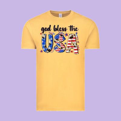 God Bless The Usa Vintage Tee Designed By Nancycooperartshop