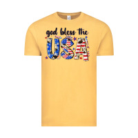 Vintage Mustard god bless the usa Vintage Tee - NancyCooperArtShop