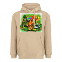 Mushroom st patricks day gnomies with truck Heavyweight Hoodie - NancyCooperArtShop