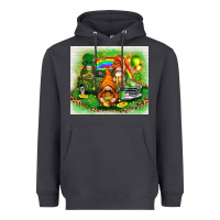 Smoke st patricks day gnomies with truck Heavyweight Hoodie - NancyCooperArtShop