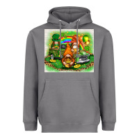 Storm st patricks day gnomies with truck Heavyweight Hoodie - NancyCooperArtShop