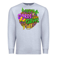 Heather Grey Happy Mardi Gras y'all Premium Sweatshirt - NancyCooperArtShop