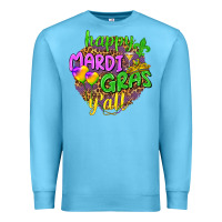 Ocean Blue Happy Mardi Gras y'all Premium Sweatshirt - NancyCooperArtShop