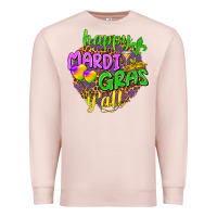 Pale Pink Happy Mardi Gras y'all Premium Sweatshirt - NancyCooperArtShop