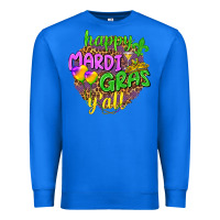 True Royal Happy Mardi Gras y'all Premium Sweatshirt - NancyCooperArtShop