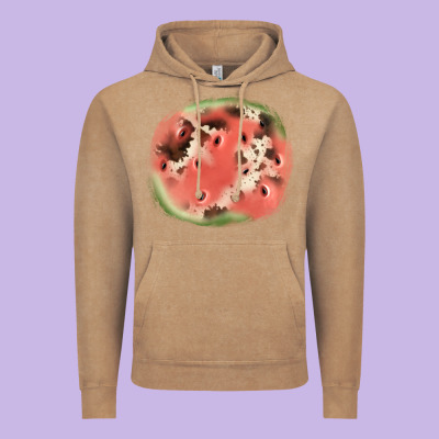 Watermelon Cowhide Patch3 Vintage Hoodie Designed By Jahusdesignshop