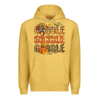 Antique Gold Gobble gobble turkey Thanksgiving Premium Hoodie - NancyCooperArtShop
