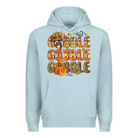 Blue Mist Gobble gobble turkey Thanksgiving Premium Hoodie - NancyCooperArtShop