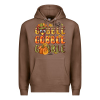 Chestnut Gobble gobble turkey Thanksgiving Premium Hoodie - NancyCooperArtShop