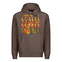 Coffee Gobble gobble turkey Thanksgiving Premium Hoodie - NancyCooperArtShop