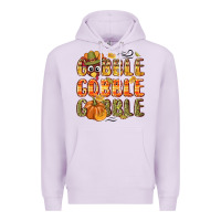 Lilac Gobble gobble turkey Thanksgiving Premium Hoodie - NancyCooperArtShop
