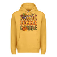 Mustard Gobble gobble turkey Thanksgiving Premium Hoodie - NancyCooperArtShop