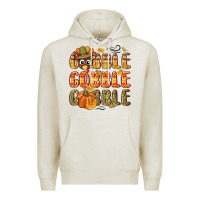 Oatmeal Heather Gobble gobble turkey Thanksgiving Premium Hoodie - NancyCooperArtShop