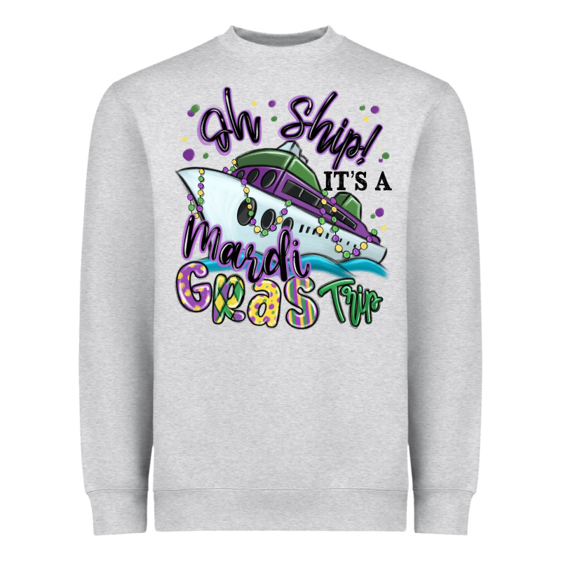 Oh Ship It's A Mardi Gras Trip Heavyweight Sweatshirt by MaliasSmallBusiness | Teevron