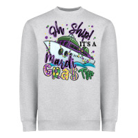 Heather Grey oh ship it's a mardi gras trip Heavyweight Sweatshirt - MaliasSmallBusiness