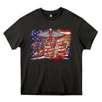 Asphalt patriotic nurse certified nurse  assistant medilcal symbol  background Heavy Core Tee - BarkalooDesign