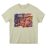 Mossy patriotic nurse certified nurse  assistant medilcal symbol  background Heavy Core Tee - BarkalooDesign