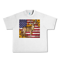 Lunar Rock Western American Flag And Deer Urban Heavy Tee - LillyAllenDesigns