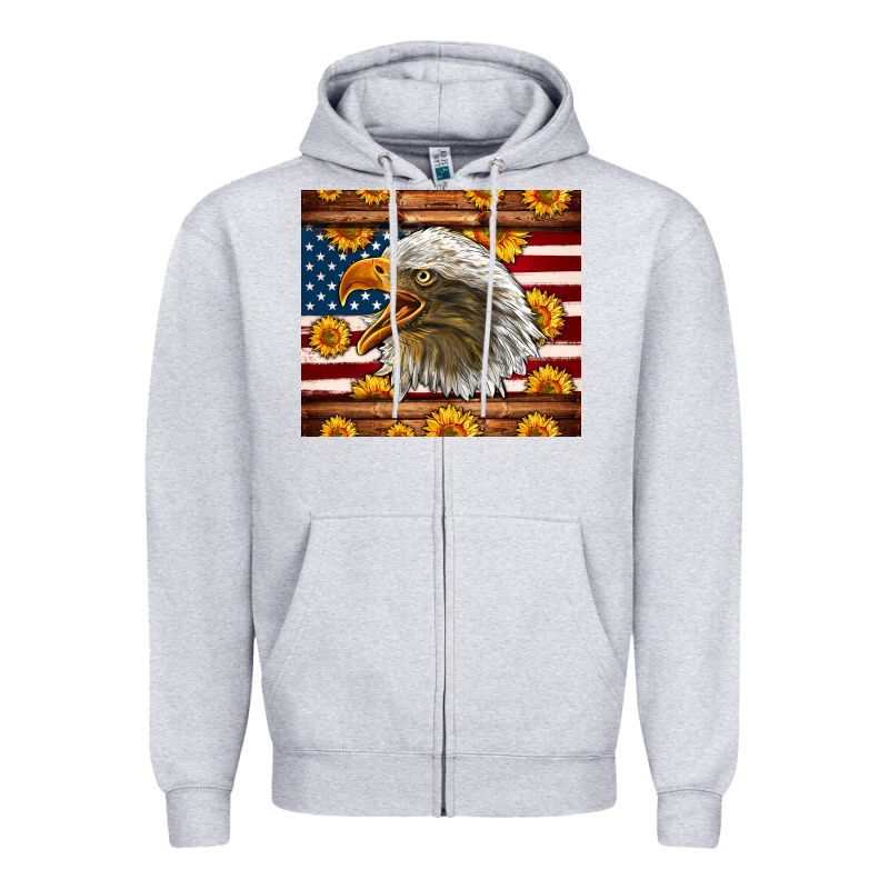 American Flag Eagle Tumbler Zipper Hoodie by LillyAllenDesigns | Teevron