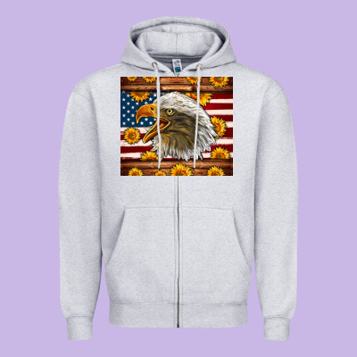 American Flag Eagle Tumbler Zipper Hoodie Designed By Lillyallendesigns