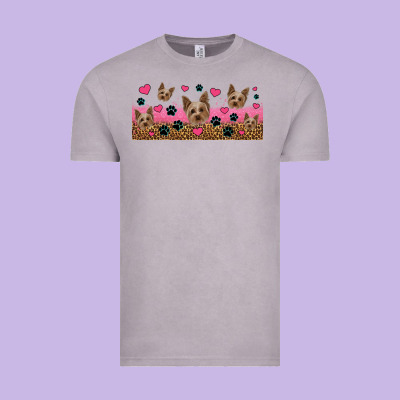 Yorkie Dogs Vintage Tee Designed By Jasminsmagicworld