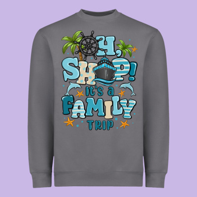 Oh Ship Its A Family Trip Heavyweight Sweatshirt Designed By Maliassmallbusiness