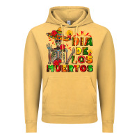 Vintage Mustard dia de los muertos Vintage Hoodie - AdoDesignShop