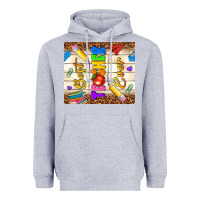 Heather Grey best teacher ever Heavyweight Hoodie - NancyCooperArtShop