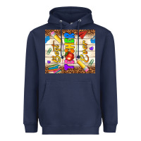 Navy best teacher ever Heavyweight Hoodie - NancyCooperArtShop