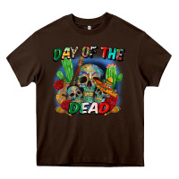 Chocolate Brown day of the dead Heavy Core Tee - CTS Tumbler Store